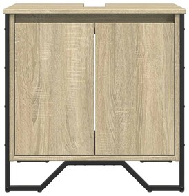 Sonoma tölgy szerelt fa fürdőszobai mosdószekrény 60x35x60 cm
