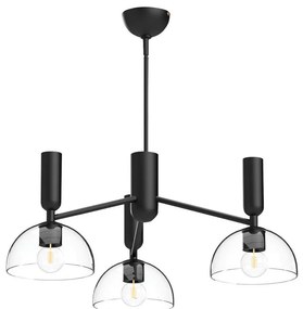 Alora Mood ALM-JUDE3-MB-CL - JUDE rúdon függő csillár 3xE27/60W/230V, fekete