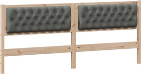 vidaXL Fejtámla Egyéb barna és sötétszürke 200 cm Tömör fenyőfa