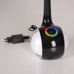 LED RGBW Dimmelhető érintős asztali lámpa COSMOS LED/6,5W/230V fekete