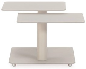 Krémszínű üveg dohányzóasztal 54x115 cm Elvi – Marckeric