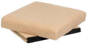 Világosbarna buklé puff Folding – Casa Selección