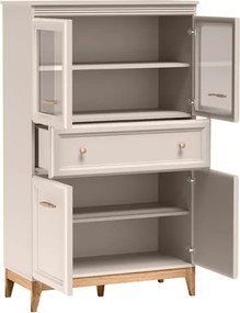 Aldabra Windsor W-5 vitrin, kasmír / természetes tölgy