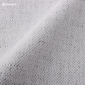 Világosszürke kárpitozott ágyneműtartós franciaágy ágyráccsal 180x200 cm Lupine – Micadoni