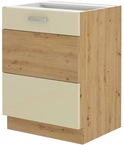 Alsó konyhaszekrény Arryn 60 D 1F BB (artisan tölgy + fényes krém). 1024722