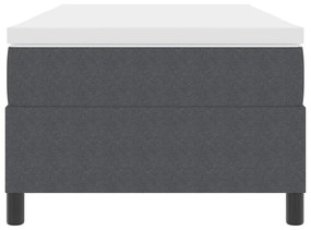 Box Spring Ágy Memóriáhab Matrac Sötétszürke Egyszemélyes Kordbársony Szövet