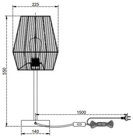 Lámpa Asztali lámpa ERANKO 4 , 6236, AC220-240V, 50/60Hz, 1*E27, max.40W, átmérő 22,5 cm, krém