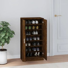 füstös tölgy színű szerelt fa cipősszekrény 55 x 35 x 108 cm