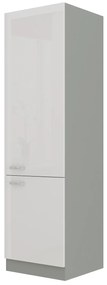 Élelmiszer konyhaszekrény Brunea 60 DK-210 2F (szürke + fényes fehér). 1024993
