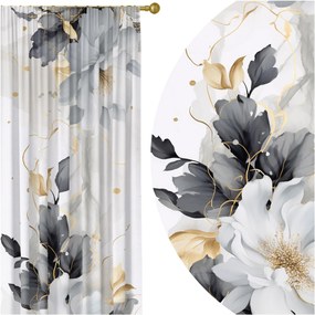 Kész Függöny Béka Szalag 140X240 Függöny Virágok 225