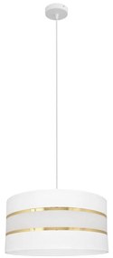 Csillár zsinóron HELEN 1xE27/15W/230V á. 40 cm fehér/arany