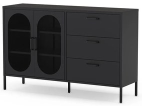 Fekete komód 140x90 cm Diora – Marckeric