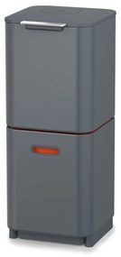 Szürke acél szelektív szemetes 40 l Totem Compact – Joseph Joseph