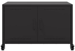 fekete acél TV-szekrény 68 x 39 x 43,5 cm