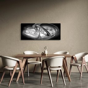 Modern szürke absztrakció képe (120x50 cm)