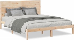 vidaXL tömör fa extra hosszú ágykeret matrac nélkül 160 x 210 cm