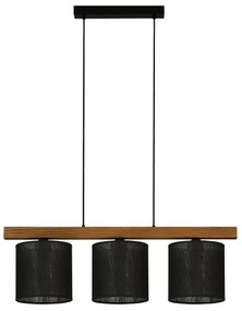 Brilagi - Csillár zsinóron FOREST 3xE27/15W/230V fenyő/fekete