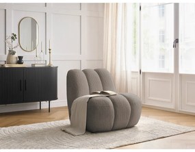 Szürkésbarna buklé fotel Janissaire – Bobochic Paris