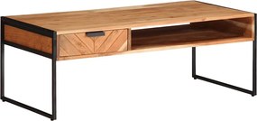 vidaXL tömör akácfa dohányzóasztal 110 x 55 x 40 cm