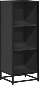 vidaXL fekete forgácslap könyvszekrény 40x35x107,5 cm