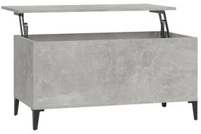 Betonszürke szerelt fa dohányzóasztal 90x44,5x45 cm