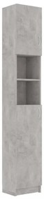 betonszürke szerelt fa fürdőszobaszekrény 32 x 25,5 x 190 cm