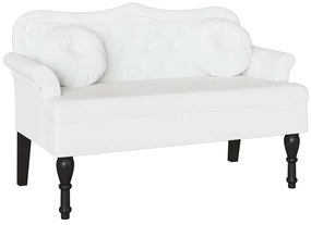 vidaXL Chesterfield Pad párnával Fehér 120,5 x 65 x 75 cm Műbőr