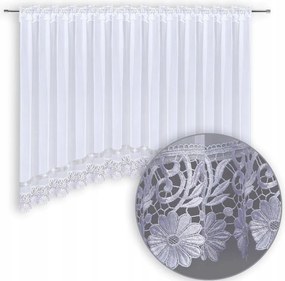 Függöny 400x160 cm, virágmintás, strasszokkal