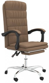 vidaXL barna szövet dönthető irodaszék