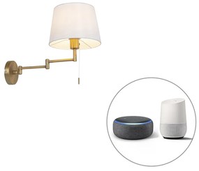Okos fali lámpa bronz fehér árnyékolóval, Wi-Fi A60 - Ladas Deluxe