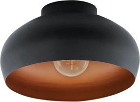 EGLO 900555 MOGANO 2 Loft Mennyezeti Lámpa Fekete, Réz E27 IP20