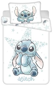 Fehér pamut gyerek ágyneműhuzat babaágyhoz 100x135 cm Lilo and Stitch "White Star" – Jerry Fabrics