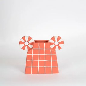 Kerámia váza 30,6x22,5 cm narancs