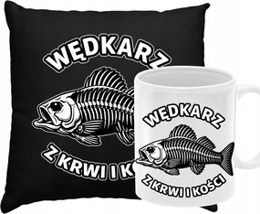 Párna Bögre Szett Férj Nagypapa Horgász Kolléga Hús-vér