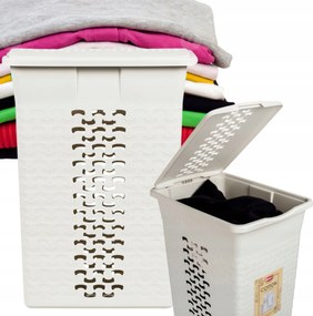 Kosár Szennyestartó Rendszerező Szabadon Álló Fehér Szellőző Branq 35L