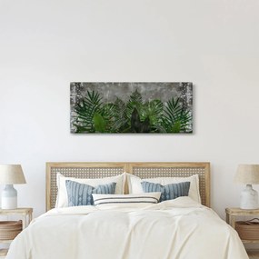 Kép - Betonfal növényekkel (120x50 cm)