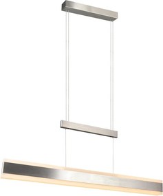 Matt ezüstszínű LED függőlámpa fém búrával Arcola – Trio