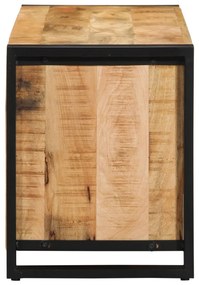 Cipőpad 100x40x50 cm Tömör Fa Durva Mangó