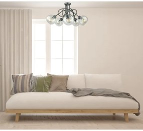 Felületre szerelhető csillár  EVIE 5xE27/60W/230V antracit/átlátszó