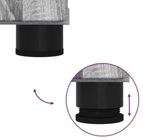 Fürdőszoba bútor szett 2 pcs Szürke sonoma 76.5 x 35 x 64 cm