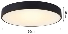 Immax NEO 07202L-LED Dimmelhető mennyezeti lámpa RONDATE 53W/230V fekete Tuya + távirányító