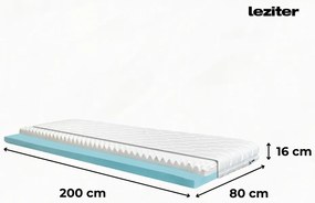 DreamX szivacs matrac 80x200x16