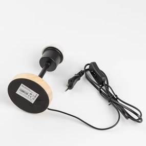 BRILAGI - Asztali lámpa NUBILA WOOD 1xE27/25W/230V tölgy/fekete/sárga