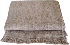 Dekoratív szőtt ágytakaró 170x205 bézs