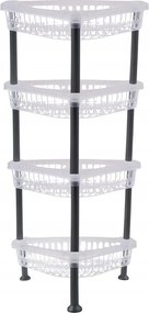 Műanyag sarokpolc 4 szintes