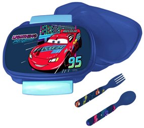 Disney Verdák RPM szendvicsdoboz + evőeszköz szett