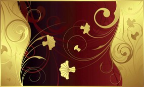 Fotótapéta Bordó Virágok és Liánok Vinyl absztrakt 254x184 +ragasztó