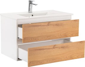Vario Forte 80 alsó szekrény mosdóval fehér-tölgy