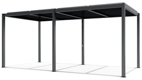 LUXE pergola 5,8x3m antracit LED világítással