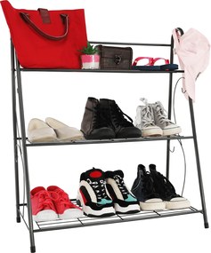 Polcállvány, 3 polcos, sötét szürke, VERUMA